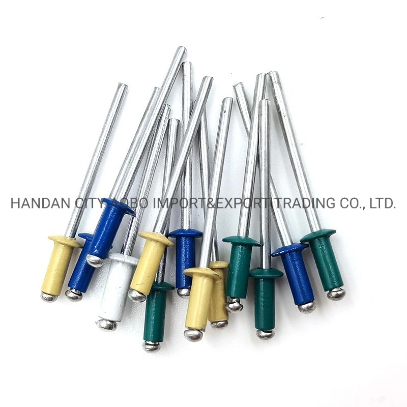 China Steel Mandrel Open End Blind Pop Rivets Contact Rivet Semi Tubular